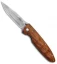 Mcusta Classic Wave Liner Lock Knife Iron Wood (3.4" Damascus)