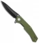 Artisan Cutlery Zumwalt Liner Lock Knife Textured OD Green G-10 (3.8" Black)