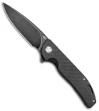 Bestech Knives Bison Frame Lock Knife Titanium/CF Black (3.5" Black Stonewash)