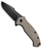 Amare Coloso Liner Lock Knife Tan G-10 (3.88" Black PVD)