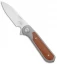 Liong Mah Design Zulu Frame Lock Knife Brown Micarta/Ti (3.25" Satin)
