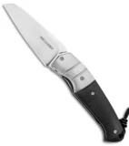 Viper Knives Novis Front Flipper Knife Carbon Fiber/Ti Bolster (3" Satin)