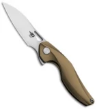Bestech Knives Isham Reticulan Frame Lock Knife Bronze Ti (2" Satin) BT1810D