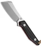 Artisan Osprey Fixed Blade Knife Black G-10 + Red (4" Stonewash)