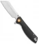 Artisan Cutlery Small Tomahawk Liner Lock Knife Smooth Black G-10 (3" Stonewash)