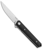 Boker Mini Kwaiken Flipper Folding Knife Black G-10 (3.13" Stonewash D2) 01BO268