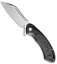 Artisan Cutlery Eterno Liner Lock Knife Black Ti/CF (3.54" Satin M390)