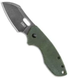 CRKT Pilar Exclusive Frame Lock Knife Green Micarta (2.4" Smokewash D2)