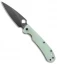 Daggerr Knives Sting Liner Lock Knife Jade G-10 (3.9" Black Stonewash D2)