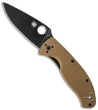 Spyderco Tenacious Liner Lock Knife Brown G-10 (3.39" Black) C122GPBBN