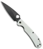 Daggerr Knives Sting Liner Lock Knife White G-10 (3.9" Black Stonewash D2)