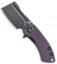 Kansept Knives Mini Korvid Liner Lock Knife Purple G-10 (1.5" Gray)
