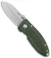 CRKT Burnley Squid Frame Lock Knife Green Micarta (2.25" Stonewash D2)