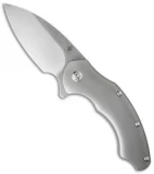 Kizer Degnan Roach Flipper Knife Titanium (3.5" Satin) Ki4477