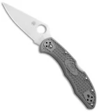 Spyderco Delica 4 Knife Flat-Ground Gray FRN (2.88" Satin) C11FPGY