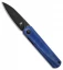 Kizer Feist Front Flipper Knife Blue Denim Micarta (2.8" Black)