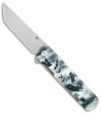 Kansept Knives Foosa Liner Lock Knife G-10 w/ Bat/Cat Print (3" Stonewash)