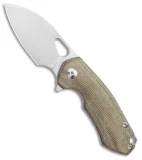 GiantMouse Vox/Anso Riv Frame Lock Knife Green Micarta (2.5" Stonewash)