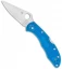 Spyderco Delica 4 Knife Flat-Ground Blue FRN (2.88" Satin) C11FPBL