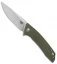 Bestech Knives Spike Liner Lock Knife OD Green G-10 (3.5" Stonewash) BG09B-2