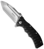 Defcon Blade Works Proelia Tanto Linerlock Knife Black G-10 (3.75" Satin) TX010