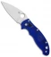 Spyderco Manix 2 Lightweight Knife Translucent Dusk Blue 86mm (3.39" Satin)