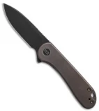 WE Knife Co. Elementum Frame Lock Bronze Titanium (3" Black Stonewash 20CV)