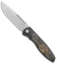 Sharp By Design Mini Tempest Drop Point Knife Marble Gold CF (3.5" Satin)