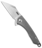 CRKT Jettison Compact Frame Lock Flipper Knife Titanium (2" Stonewash) 6120