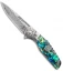 Buck N Bear Abalone Flipper Knife  (3" Damascus)