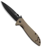 Kershaw Emerson CQC-4K Frame Lock Knife Brown G-10 (3.25" Black) 6054BRNBLK