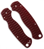 Spyderco Paramilitary 2 Custom G-10 Replacement Scale by Allen Putman (Ruby Red)