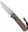 Chris Reeve Small Sebenza 31 Knife Natural Micarta (2.94" Stonewash)