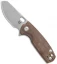 Fox Knives Baby Core Mini Liner Lock Knife Natural Micarta (2.4" Acid SW)