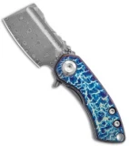 Kansept Mini Korvid Frame Lock Knife Lightning Strike Ti (1.5" Damascus)