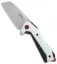 CJRB Tigris Liner Lock Knife White/Black G-10 (3.5" SW) J1919WH