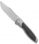 Sharp By Design Mini Tempest Bowie Folding Knife Titanium/CF (3.5" Satin)