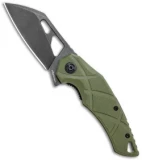 Fox Knives Defcon 5 Atrax Flipper Folding Knife OD Green G10 (3.5" Black SW)