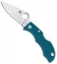 Spyderco Ladybug Lockback Knife Blue FRN (1.94" Satin K390) LFP3K390