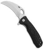 Honey Badger Knives Large Flipper Hawkbill Black FRN (3.375" Satin) HB1101