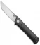 Bestech Knives Kendo Tanto Liner Lock Knife Black G-10 (3.75" Satin, Black)