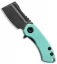 Kansept Knives Mini Korvid Liner Lock Knife Teal G-10 (1.5" Gray S35VN)