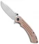 Kansept Pretatout Clip Point Liner Lock Knife Brown Micarta (3.6" SW)