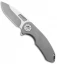 Curtiss Knives F3 Medium Drop Point Knife Titanium w/ Flipper (3.25" Two Tone)