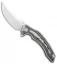 Stedemon PRKI Frame Lock Knife Black CF/Silver Titanium (3.88" Satin) SDP01