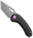 Damned Designs Oni XL Frame Lock Knife Black Titanium (3" SW)