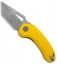 Damned Designs Oni XL Liner Lock Knife Yellow G-10 (3" SW)