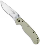 Ontario RAT Model 1 Liner Lock Knife Desert Tan (3.625" Satin Serr) 8849DT
