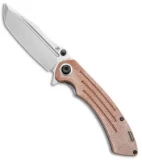 Kansept Knives Pretatout Liner Lock Knife Brown Micarta (3.6" SW)