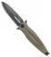 Acta Non Verba Knives Z400 Liner Lock Dagger Knife Olive G-10 (4" Black DLC)